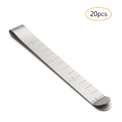 

20pcsset 3 inches Stainless Steel Measurement Ruler Hemming Clip Sewing Clip Quilting Supplies