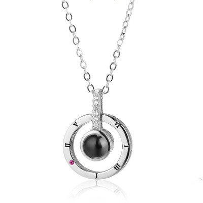

Style Personality Round Shape Exquisite Letter Necklace Carve Alloy Necklace Valentines Day Gifts