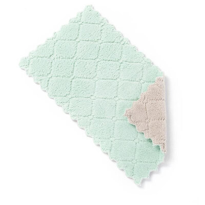 

Multifunctional Comfortable Cleaning Kitchen Double Layers Strong Absorbent Dish Washing Rag Thick Simple Dishcloth
