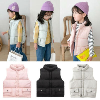 

Infant Kids Sleeveless Fall Winter Warm Vest Jacket Girls Boys Waistcoat Tops