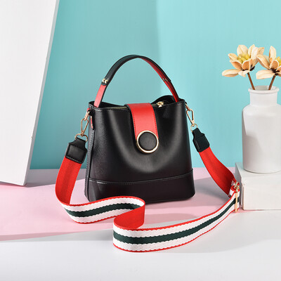 

Summer womens new wave Korean Joker shoulder Messenger bag fashion color bucket bag