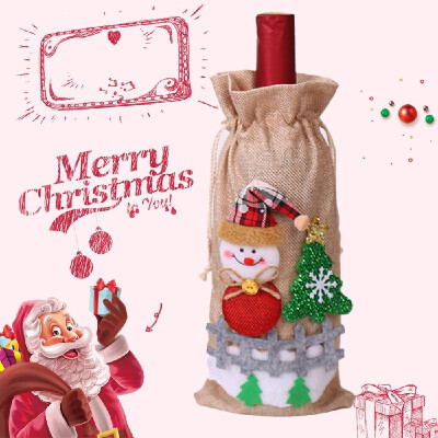 

Christmas Wine Bottle Cover Champagne Wine Bottle Cover Christmas Red Wine Gift Bag Christmas Candy Bag Christmas Decoration For H