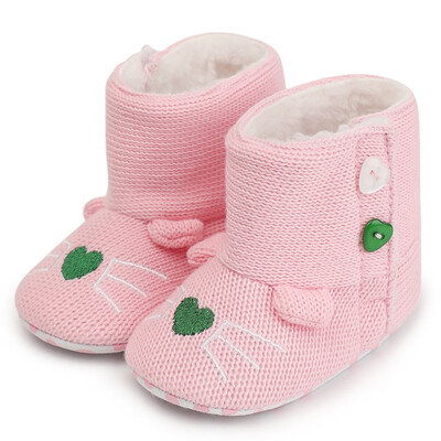 

Newborn Baby Girls Cartoon Warm Winter First Walker Soft Sole Boot Shoes
