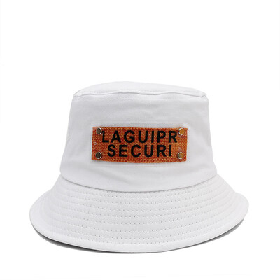 

Hat female summer Japanese letters posted fisherman hat outdoor sun visor Korean students Joker Sun Hat