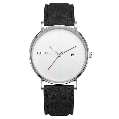 

Gobestart Fashion Simple Simple Casual Calendar Business Leather With Strap Mens Watch