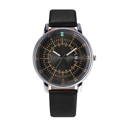 

Gobestart Fashion Business Simple Multi Scale Dial Calendar Belt Pin Buckle Quartz Watch