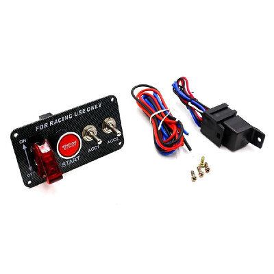 

Universal 12V Racing Car Ignition Switch Panel Engine Start Aircraft Kit with Relay
