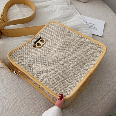 

Popular bag 2019 new wide shoulder strap Joker shoulder bag fashion casual wool slung bucket bag