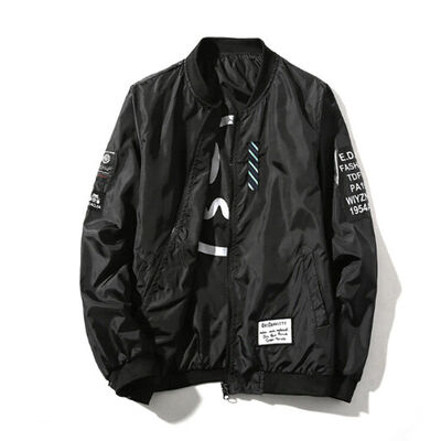 

SUNSIOM Mens Reversible Baseball Bomber Flight Jackets Coats Stand Collars Top