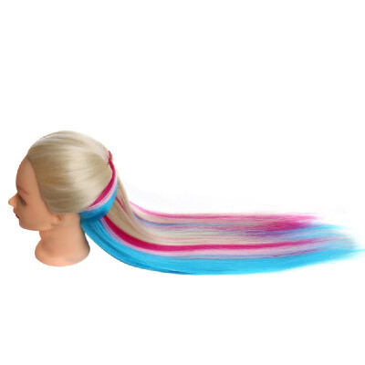 

High-temperature Synthetic Fiber Synthetic Multicolor Gradient Hair Training Models Long Hair 6 Types Optional