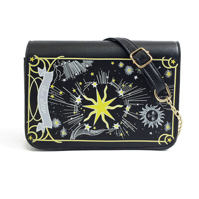 

Women Retro Crossbody Bag Female Simple Small Square Bag Ladies Starry Sky Printing Chain Shoulder Bags T2G