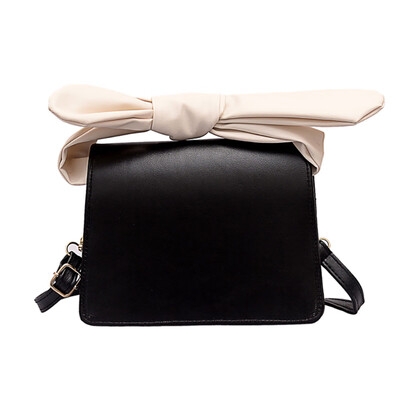 

Women Bow Messenger Bag Gilrs PU Leather Famous Designer Messenger Bag Small Square Bags Bolsa T2G