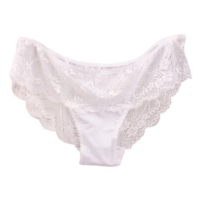

Sexy Lace Soft Lingerie Women Transparent Panties Briefs Hipster Underpanty