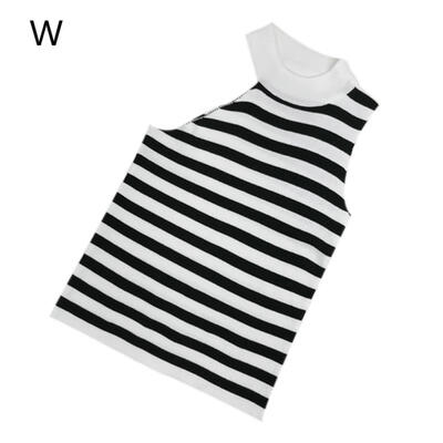 

Women Summer Fashion Personality Striped Casual Concise Slim Fit Round Neck Sleeveless Camisole