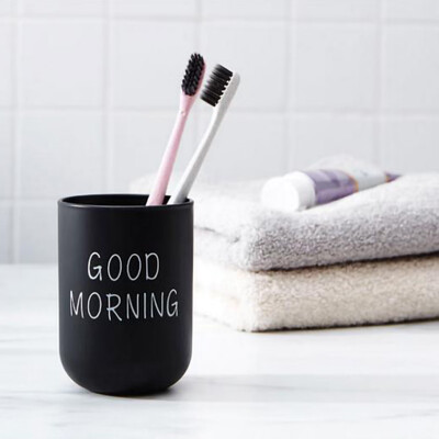 

Siaonvr Bathroom Toothbrush Circular Cup Simple Plain Cup Couple Tooth Cup Good Morning