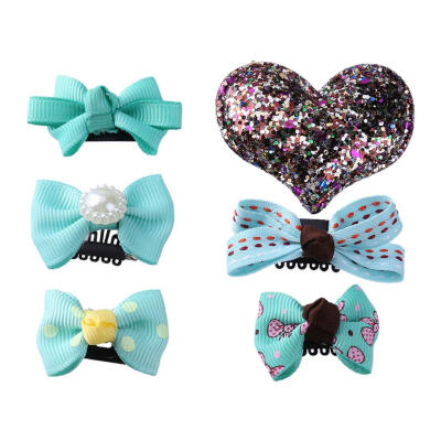 

6pcsSet Kids Girls Cute Bowknot Barrettes Princess Party Hair Clip Hairpin