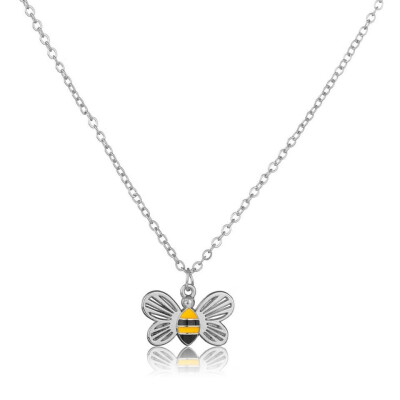 

2019 Cute Animal Necklace Cute Gold And Silver Bee Design Pendants&Necklace Wedding Jewelry Fashion Gifts For Women Gold Silver