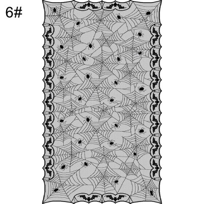 

Halloween Lace Spiderweb Fireplace Mantle Scarf Table Cloth Cover Party Supplies