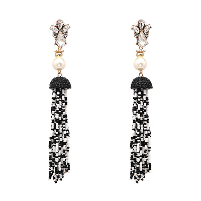 

2019 New Fashion Trend Dangle Earrings Colorful Statement Little Beads Drop Earrings For Women Crystal Jewelry Gift J50071