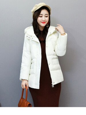 

Jacket women short style winter thickening solid color small cotton-padded jacket 2018 new winter down cotton-padded jacket