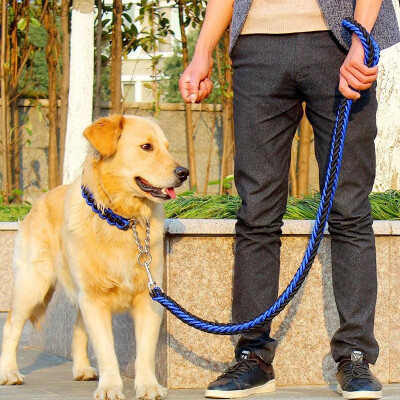 

High Quality Upgraded color collar stereotyped rope Large Dog Leashes Pet Traction Rope Collar Set