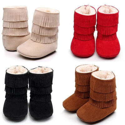 

Baby Infant Child Boys Girls Warm Snow Boots Fur Winter Toddler Crib Shoes