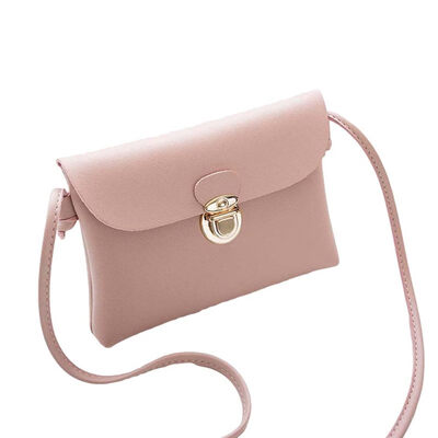 

Candy Color Fashion Women Flap Faux Leather Crossbody Sling Bag Phone Holder