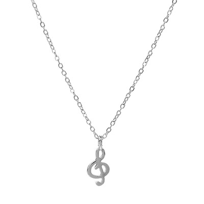

Fashion Jewelry Womens Alloy Love Make Music Note Fashion Pendant Chain Necklace
