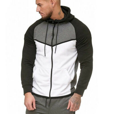 

SUNSIOM Men Hooded Hoodie Coat Jacket Outwear Sweater Fit Jumper Zipper Pullover Tops