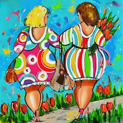 

5D DIY Full Drill Diamond Painting Shopping Women Cross Stitch Embroidery