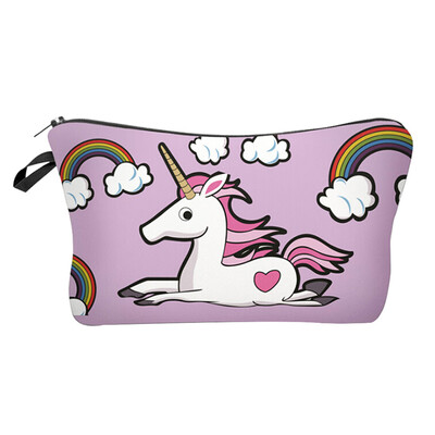 

Women Flying Unicorn Print Cosmetic Bag Travel Wash Storage Bag Large Capacity Zipper Makeup Bag Women Unicorn Handbag