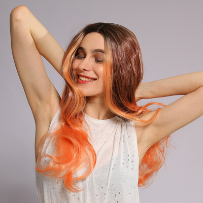 

〖Follure〗Sexy Women Girl Long Brown Gradient Wig Wavy Curly Synthetic Fashion Wigs Hot