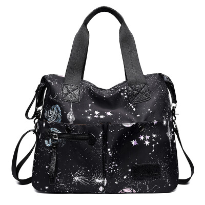 

Cloth bag single shoulder bag star sky printing large capacity canvas bag Oxford cloth bag large bag