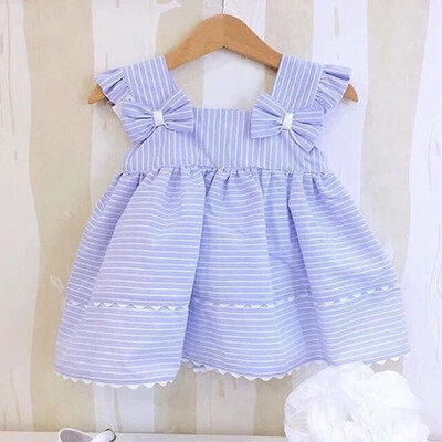 

Cute Toddler Kid Baby Girl Striped Clothes Sundress Princess Tutu Dress Skirt