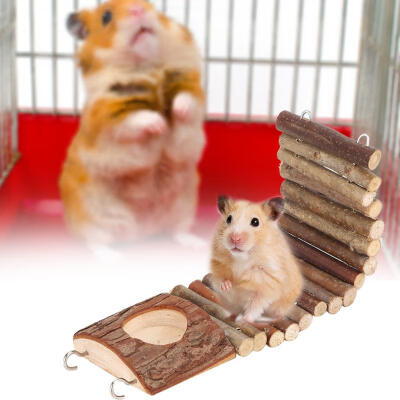 

Greensen Flexible Small Pet Wooden Deck Ladder Toy Playing for Hamsters Squirrels