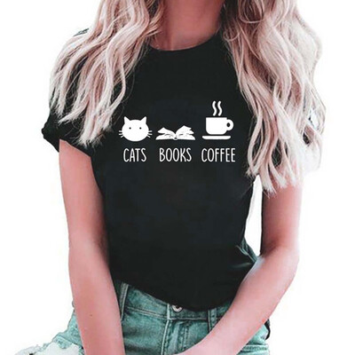

Starmoon Women Girls Plus Size Cat Print Tees Shirt Short Sleeve T Shirt Blouse Tops