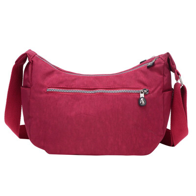 

Tailored Womens Fashion Solid Color Zipper Waterproof Nylon Shoulder Bag Crossbody Bag