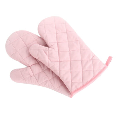 

11-Inch Cross Woven Polyester Cotton Lining Oven Mitts Kitchen Cooking Baking Gloves Heat Resistant Non-Slip Grip Pot Holders