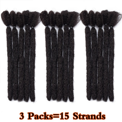 

3 Packs Short Dreadlocks Extensions Soft Synthetic Crochet Twist Hair Braids Faux Locs Dread Hairpieces Reggae Hippie Style