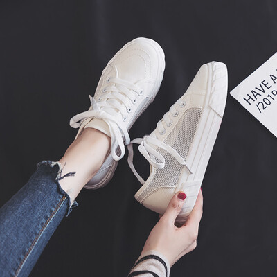 

2019 summer new hollowed-out trendy shoes small white womens shoes breathable mesh net shoes summer network celebrities 100