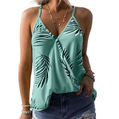 

Nw Women Casual Camisole Floral Strappy Vest Top Sleeveless Blouse Tank T-Shirt