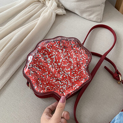 

Shangxin small bag 2019 Korean version of foreign gas shell quicksand single shoulder bag summer lovely sequins oblique cross bag