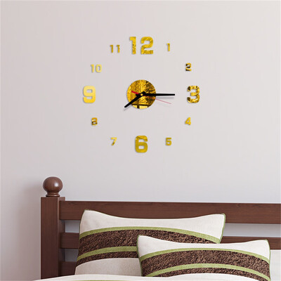 

Siaonvr 3D DIY Roman Numbers Acrylic Mirror Wall Sticker Clock Home Decor Mural Decals