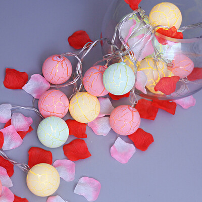 

Tailored LED Battery Crack Ball Tale Party Light Wedding Christmas Decoration