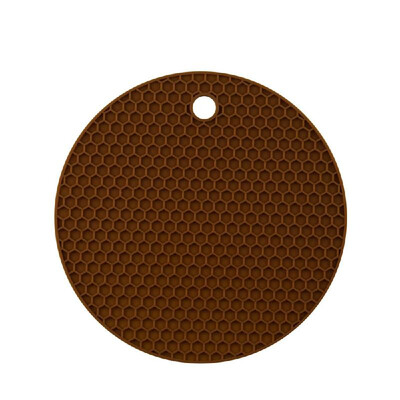 

Kitchen Gadget Long-lasting Silicone Round Non-slip Heat Resistant Mat Cushion Placemat Pot Holder Purple