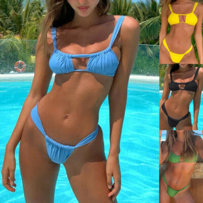 

Women Push-up Padded Bra Bandage Bikini Set Swimsuit Triangle Swimwear Bathing
