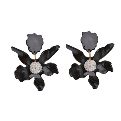 

Big Acrylic Flower Trendy Statement Punk Fashion Crystal Earring Bohemian Wedding Women Boho Jewelry