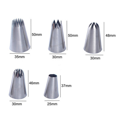 

5 Pieces Cake Decorating Supplies Kit Reusable Tools Set for Cupcakes Decorating Kit