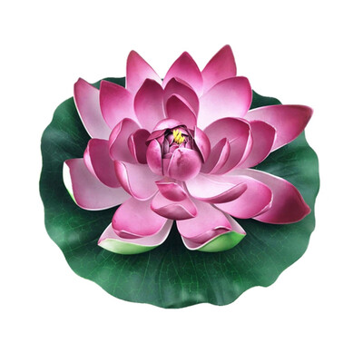 

1pc Simulation Water Lily Garden Pool Plant Ornament Colorful Home Artificial Fake Lotus Floating Flower Pond Tank Plant