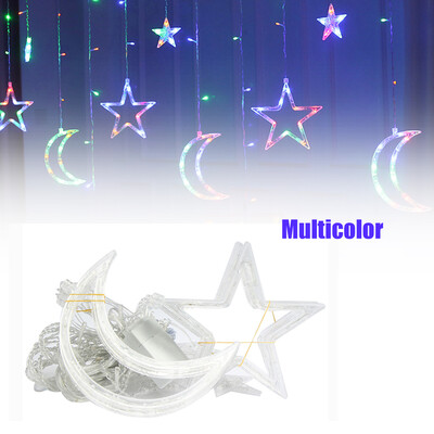 

Curtain Lamp Christmas Moon Star Curtain Lights Decorative Lights 220V Light Decoration